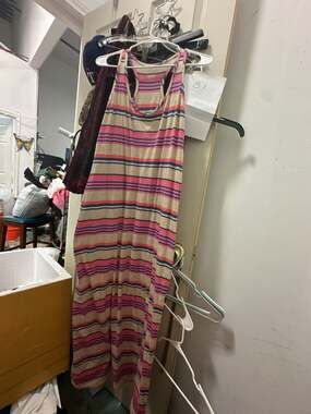 Mossimo Supply Co. Striped Racerback Maxi Dress Size M